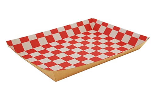 charola de papel1000 10lb cuadros rojos 250