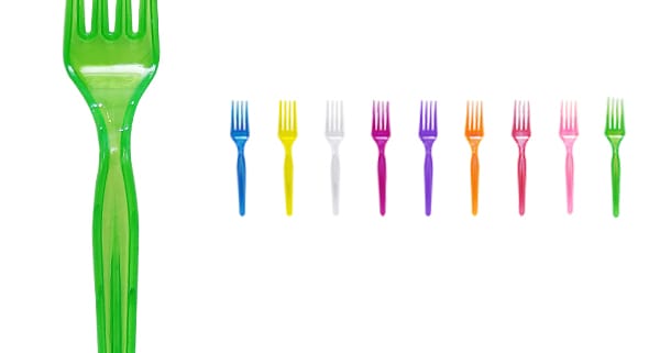 tenedor fiesta multicolor
